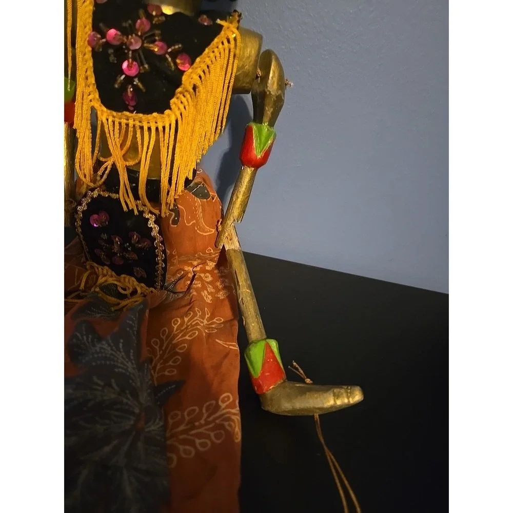 Wayang Golek Ramayana Wooden Bali Puppet Indonesia Asian Stick Puppet Marionette